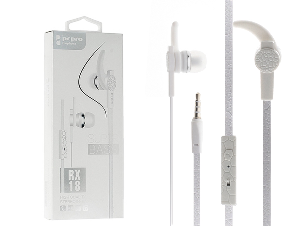 Слушалки с Микрофон PCPRO RX-18, Бял