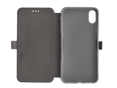 Калъф тефтер BOOK POCKET за IPhone XS Max (6.5), Сив