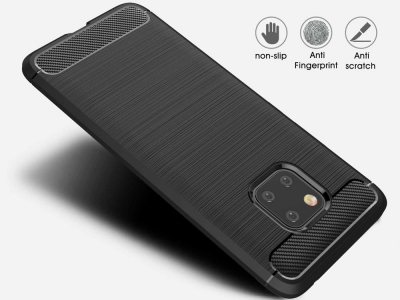 Силиконов калъф Carbon за Huawei Mate 20 Pro, Черен