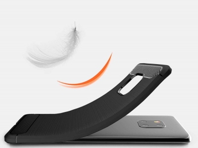 Силиконов калъф Carbon за Huawei Mate 20 Pro, Черен