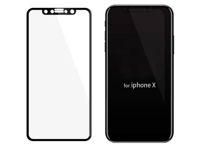 Стъклен протектор 5D Full за iPhone X / Xs / iPhone 11 Pro  , Черен