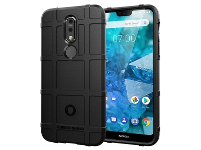 Удароустойчив Гръб Grid за Nokia 7.1, Черен