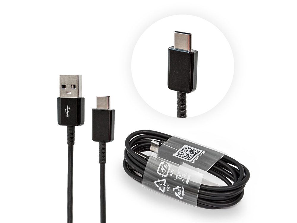 Кабел Samsung EP-DW700CBE, Type-C, 1.5m, Черен