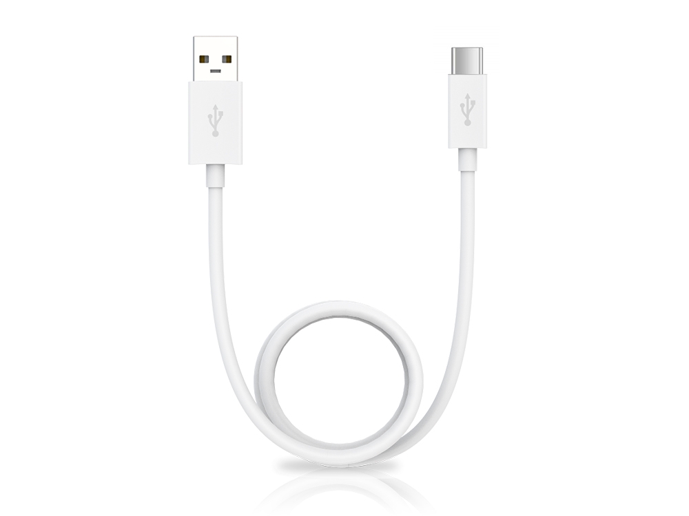 Кабел от USB към USB-C, 0.2m, Бял