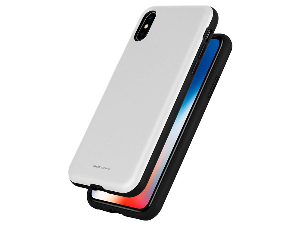 Удароустойчив Гръб Mercury SKINNY за iPhone XS Max, Сребрист