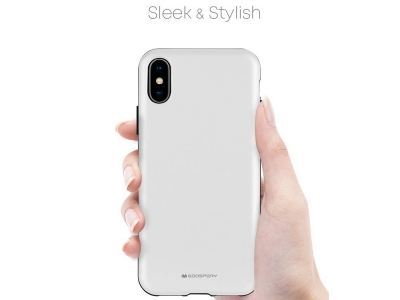 Удароустойчив Гръб Mercury SKINNY за iPhone XS Max, Сребрист