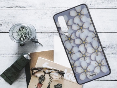 Пластмасов Гръб Glass Boter за Huawei P30, Бели цветя