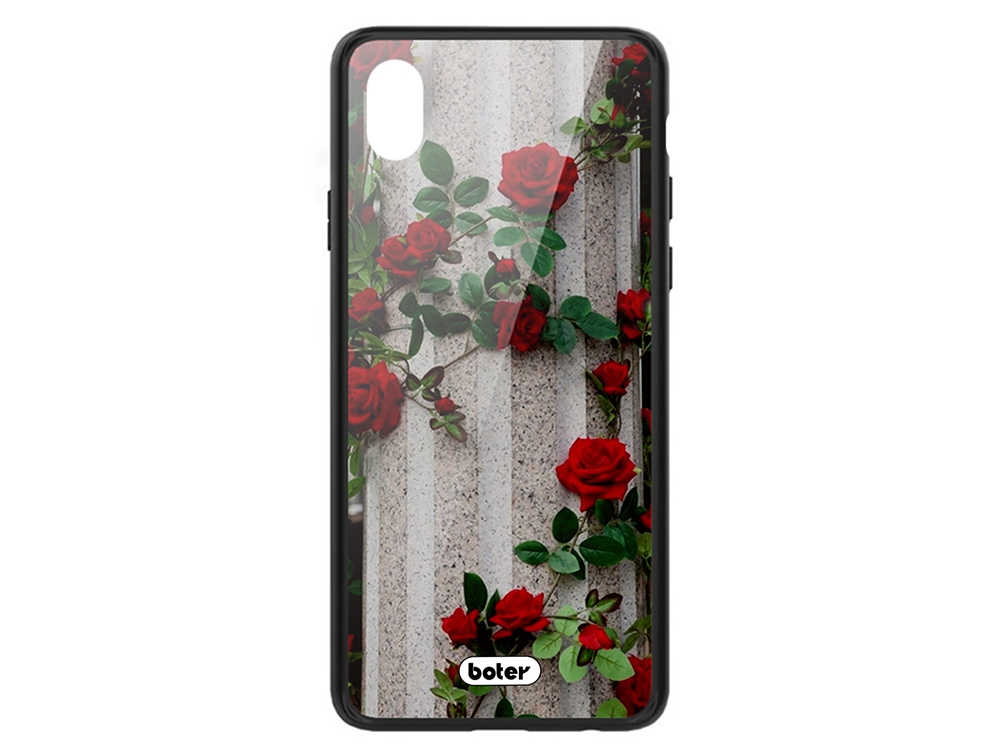 Пластмасов Гръб Glass Boter за iPhone XR (6.1) , Рози