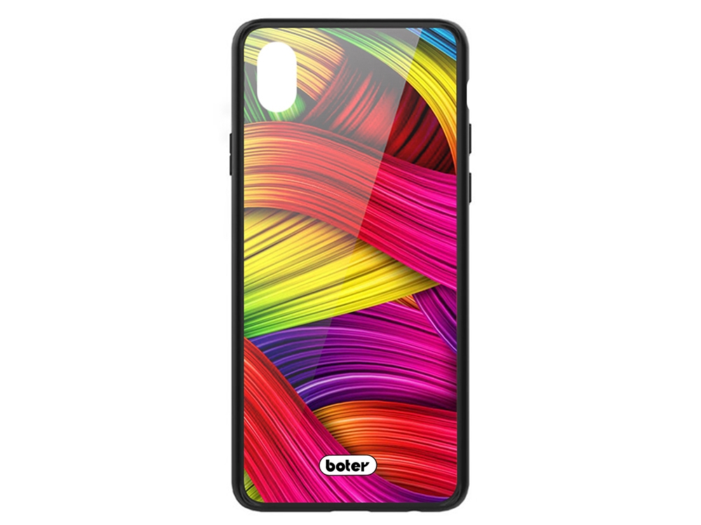 Пластмасов Гръб Glass Boter за iPhone XR (6.1), Цветни нишки 