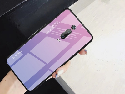 Стъклен Гръб Glass за Xiaomi Redmi K20 / Xiaomi K20 Pro / Xiaomi Mi 9T / Xiaomi Mi 9T Pro, Розов/ Лилав