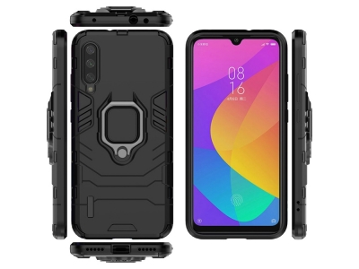 Удароустойчив Калъф с Поставка за Xiaomi Mi A3, Черен