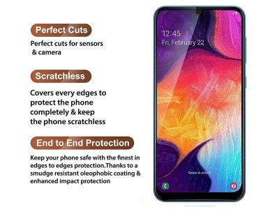 Стъклен Протектор Full Glue 5D за Samsung Galaxy A10, Черен