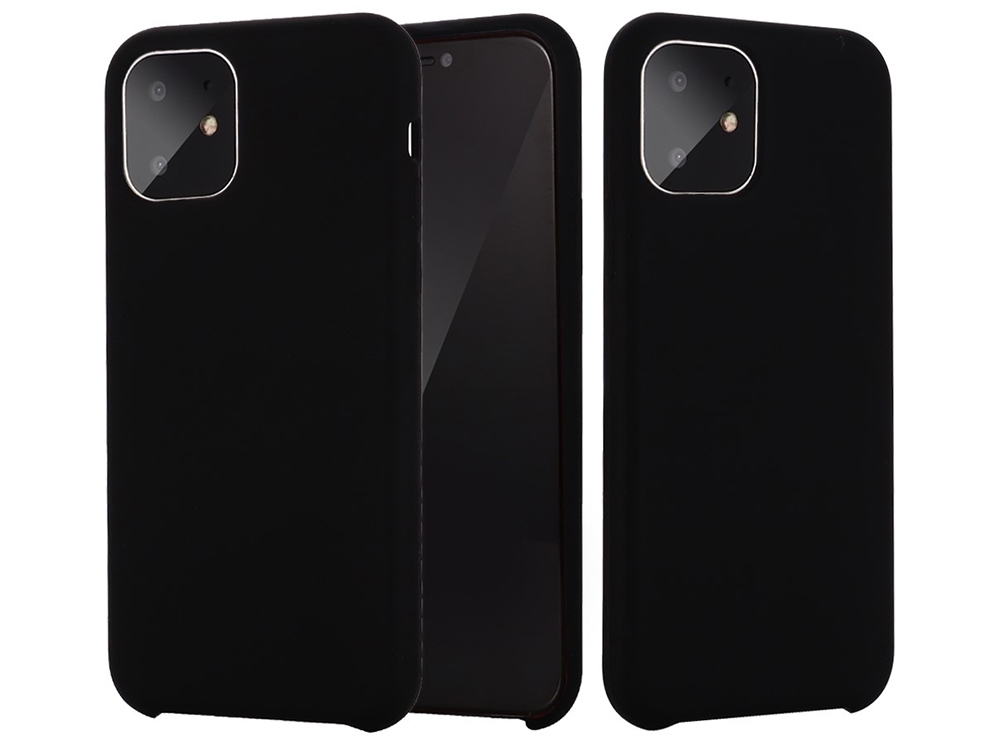 Силиконов калъф LUX за iPhone 11, Черен