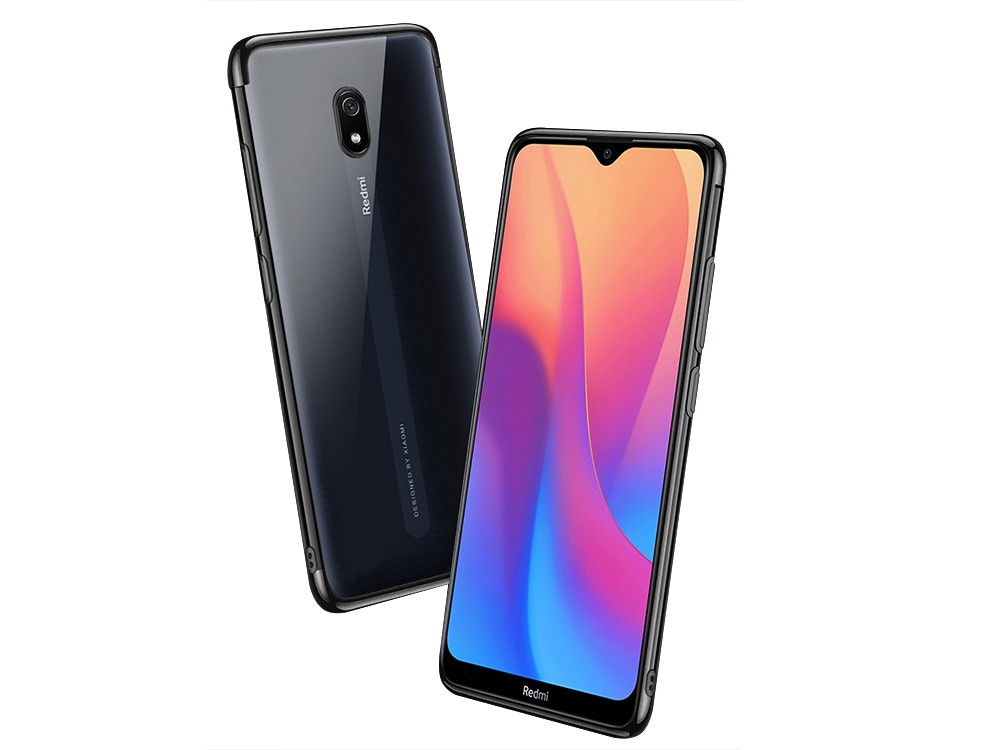 Силиконов калъф с лайстна CLEAR за Xiaomi Redmi 8A, Черен