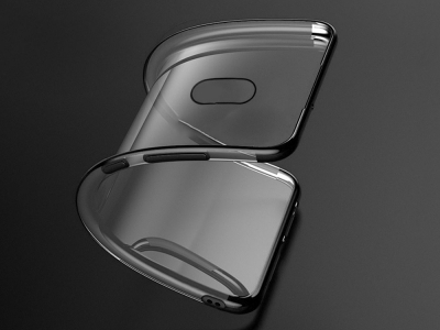 Силиконов калъф с лайстна CLEAR за Xiaomi Redmi 8A, Черен