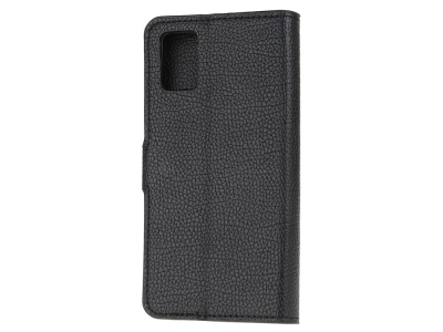 Калъф тефтер Litchi за Samsung Galaxy A71, Черен