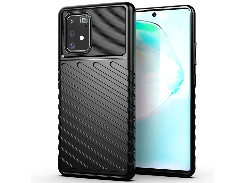 Силиконов калъф Thunder за Samsung Galaxy S10 Lite / A91, Черен