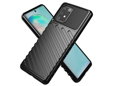 Силиконов калъф Thunder за Samsung Galaxy S10 Lite / A91, Черен