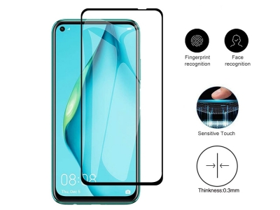 Стъклен Протектор Full Glue 5D за Huawei P40 Lite, Черен