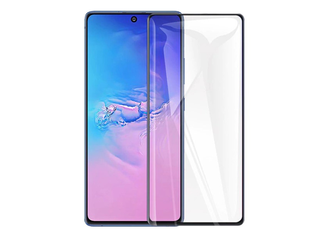Стъклен Протектор за Samsung Galaxy A91/S10 Lite, Черен