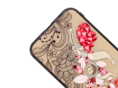 Удароустойчив гръб Lace Flower за Iphone 11 Pro, Рубини 