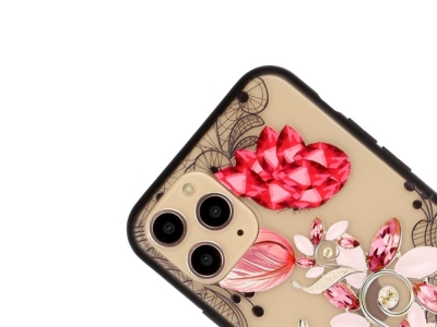 Удароустойчив гръб Lace Flower за Iphone 11 Pro, Рубини 