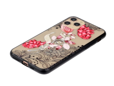 Удароустойчив гръб Lace Flower за Iphone 11 Pro, Рубини 