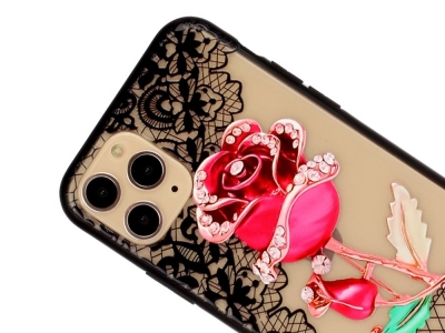 Удароустойчив гръб Lace Flower за Iphone 11 Pro, Роза