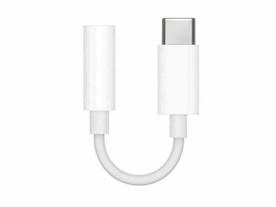Преходник на Apple MU7E2ZM A с Jack 3.5 mm към Type C, Бял