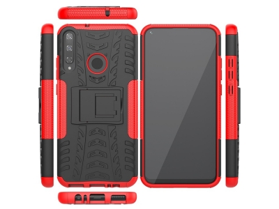 Удароустойчив Калъф Shockproof Pattern за Huawei P40 lite E/Y7p/Honor 9C, Червен