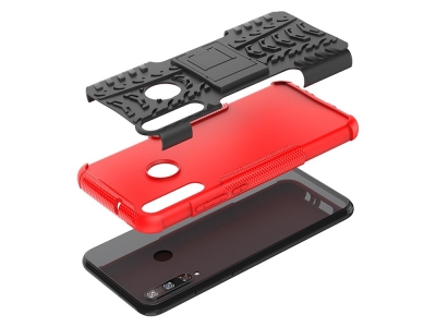 Удароустойчив Калъф Shockproof Pattern за Huawei P40 lite E/Y7p/Honor 9C, Червен