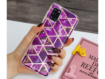 Силиконов Гръб Marble Skin за Samsung Galaxy A31, Розов