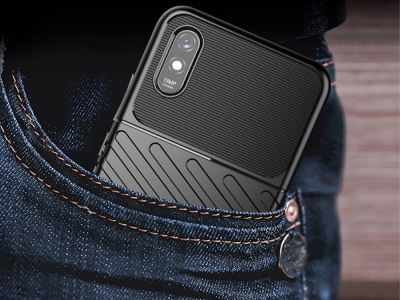 Силиконов гръб Twill Skin за Xiaomi Redmi 9A, Черен