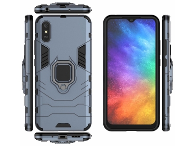Удароустойчив калъф Ring Holder за Xiaomi Redmi 9A, Син