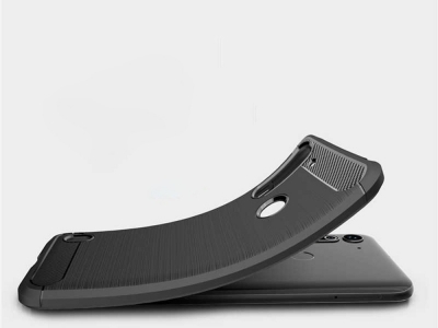 Силиконов Калъф Carbon Fibre Brushed за Motorola G8 Power Lite, Черен