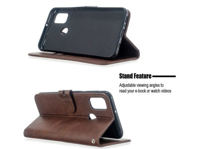 Калъф Тефтер Shell Wallet за Samsung Galaxy M21 / M30s, Кафе