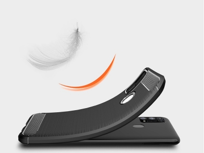 Силиконов Калъф Carbon за Samsung Galaxy M31, Черен