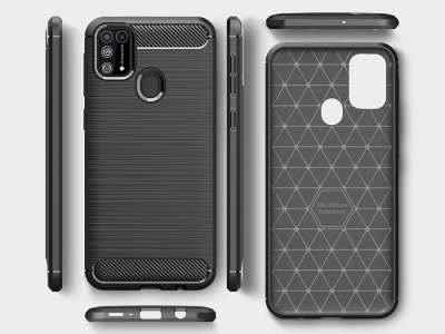 Силиконов Калъф Carbon за Samsung Galaxy M31, Черен