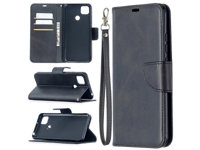 Калъф Тефтер Leather Wallet за Xiaomi Redmi 9C, Черен