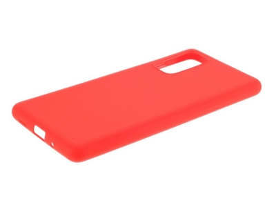 Силиконов калъф Matte за Samsung Galaxy S20 FE, Червен