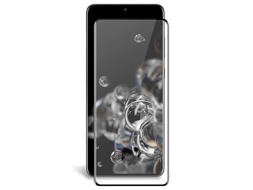 Стъклен протектор 5D Full Glue за Samsung Galaxy S20 Ultra, Черен