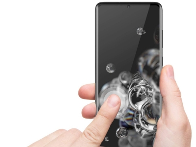 Стъклен протектор 5D Full Glue за Samsung Galaxy S20 Ultra, Черен