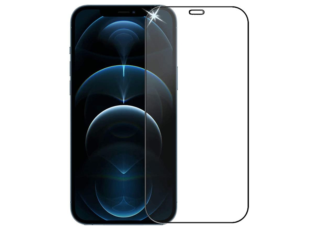 Стъклен Протектор 5D Full Glue за iPhone 12 Pro Max, Черен