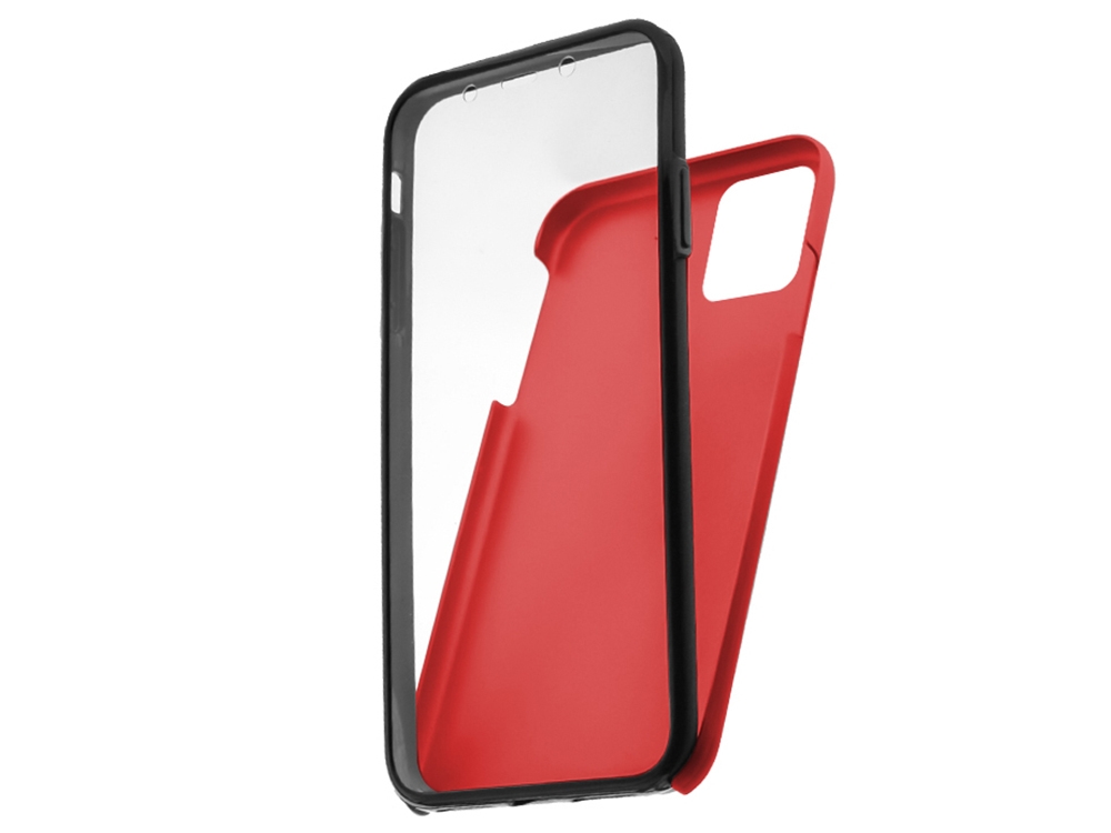 360 Градуса Калъф за iPhone 12 Pro Max, Червен