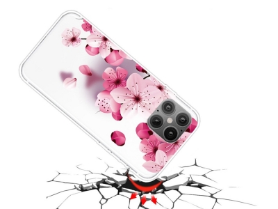 Силиконов калъф iPhone 12 Pro Max 6.7-inch, Розови цветя 