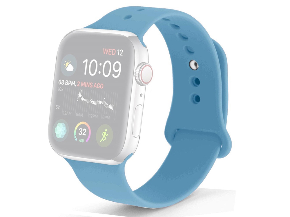 Силиконова каишка за Apple Watch Series 1/2/3 38mm / Series 4/5/6/SE 40mm, Син