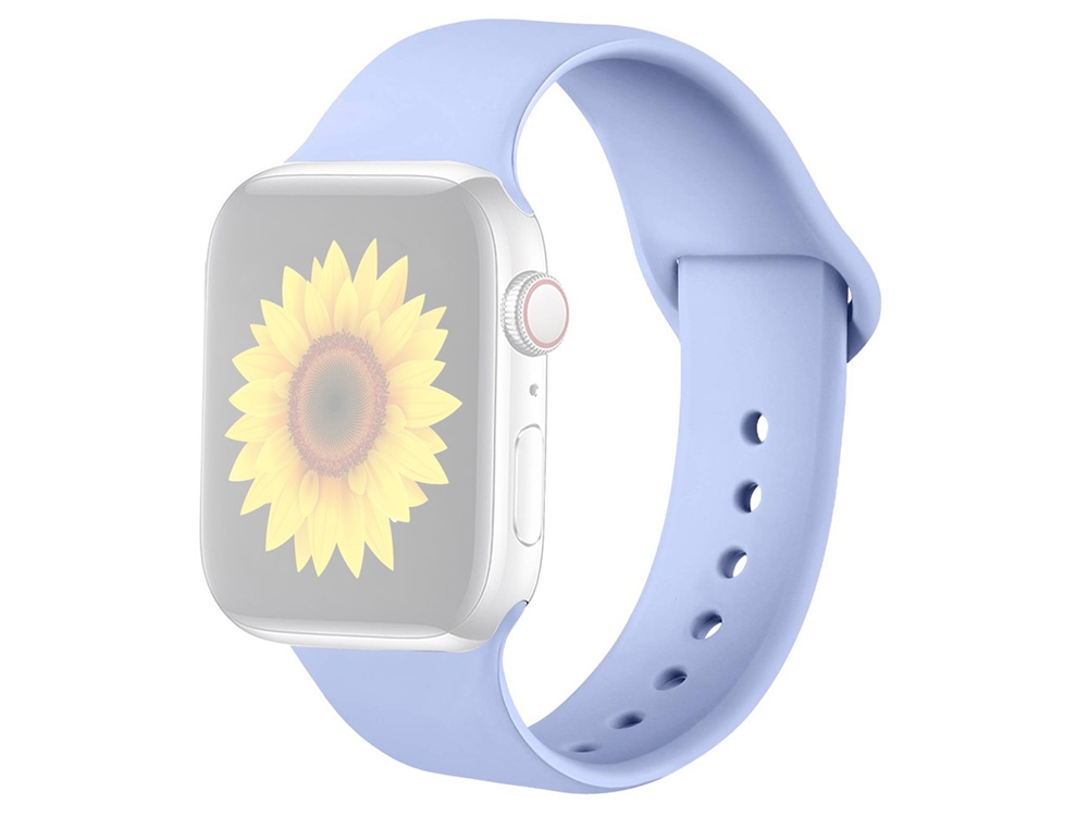 Силиконова каишка за Apple Watch Series 1/2/3 42mm / Series 4/5/6/SE 44mm, Лилав