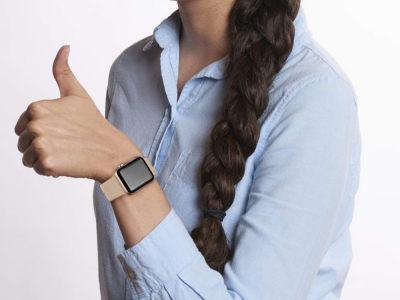 Силиконова каишка за Apple Watch Series 1/2/3 42mm / Series 4/5/6/SE 44mm, Бежов