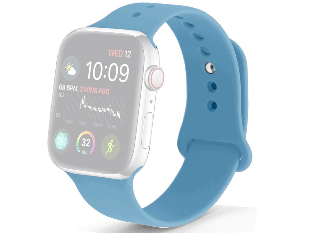 Силиконова каишка за Apple Watch Series 1/2/3 42mm / Series 4/5/6/SE 44mm, Син