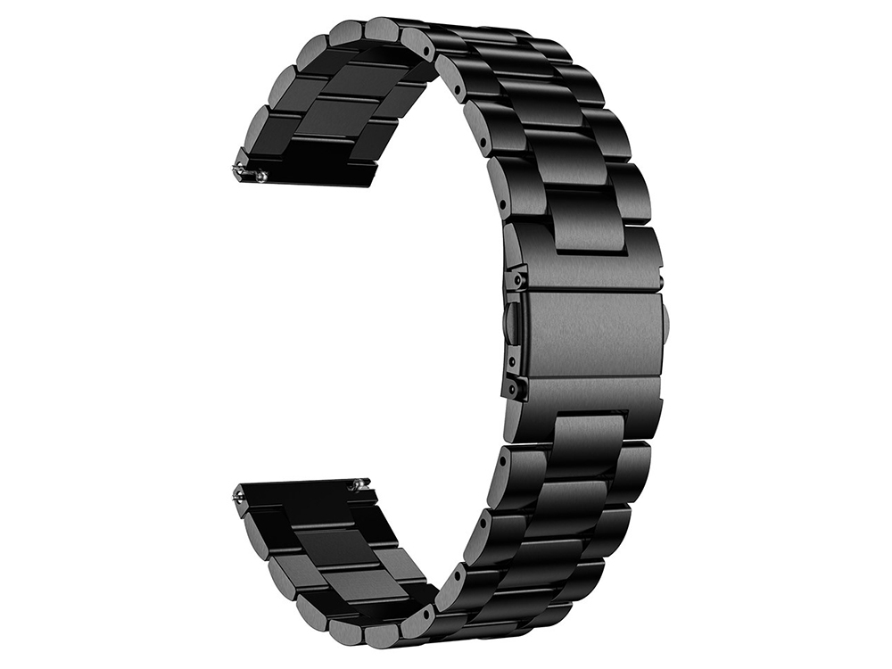 Каишка от неръждаема стомана Stainless за Samsung Galaxy Watch3 45mm, Черен